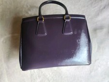 Prada Purple Saffiano Lux Leather Parabole Tote Used Only Twice