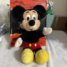Vintage Mickey Mouse Plush Walt Disney World Disneyland 12" Retro 80s Theme Park