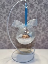 Image of Personalised Christmas Baby Bauble Childs 1st Christmas Baby Boy