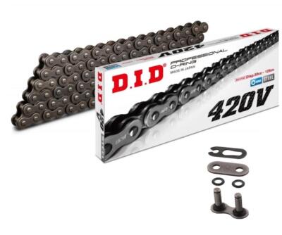 DID 420V O-Ringkette 50-125ccm, 420 Teilung 136 Glieder offen +Clipschloss