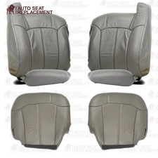1999 2000 2001 2002 Chevy Silverado- Gmc Sierra Leather Seat Cover Package Gray 1999 2000 2001 2002 Chevy Silverado- Gmc Sierra Leather Seat Cover Package Gray