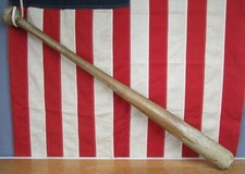 Vintage 1910s Antique Handcrafted Wood Baseball Bat Huge Grip Knob 35