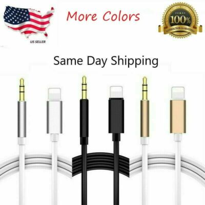 AUX to pin Audio Braided Cable 3ft apple iPhone X XS