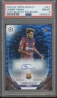 2023 Topps EUFA Blue Icy Foilboard Lamine Yamal 28/99 Auto RC PSA 8