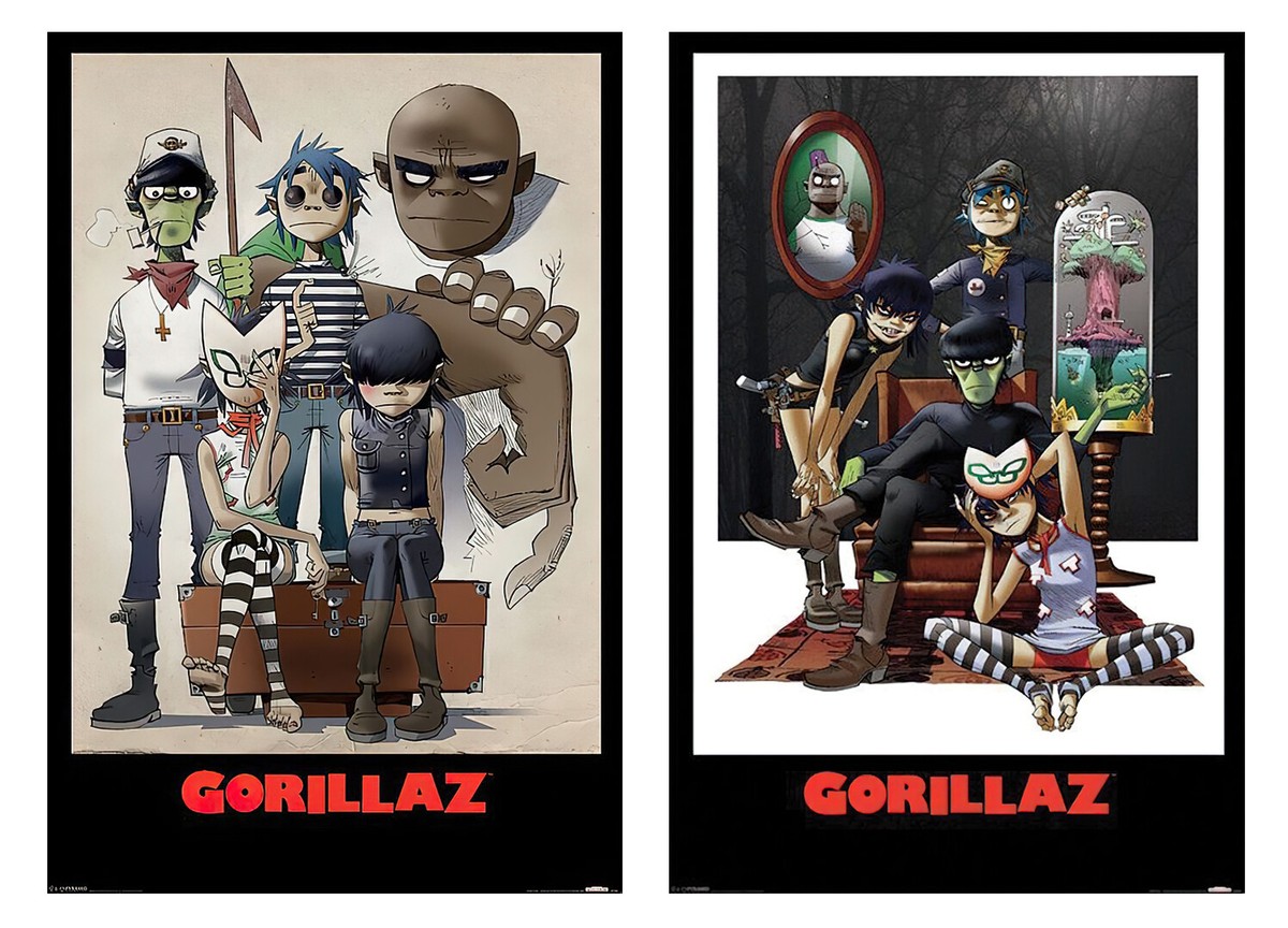 Gorillaz - Music Poster Set (Gang's All Here & Family Portrait