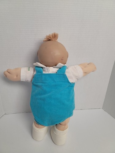 Vintage 1985 Cabbage Patch Kids Elephant Romper Corduroy Tuft Hair Green Eyes - Picture 2 of 4