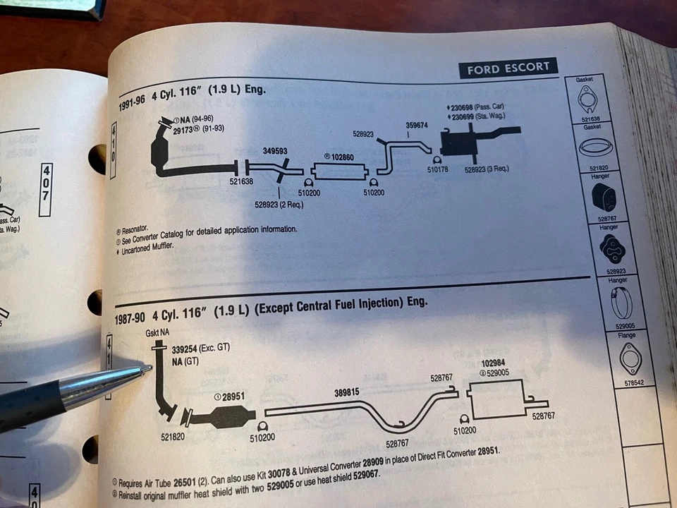 Труба коллектора Maremont Keller Nos 339254. Ford Escort Exp Mercury Lynx - Изображение 3 из 4