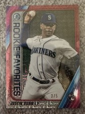 2020 Bowman Mega Mojo ROY Favorites Red Refractor Justin Dunn 3/5