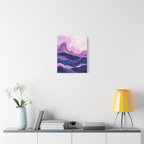 Abstract Minimalist landscape rolling hills print Matte Canvas, Stretched, 1.25" - Picture 8 of 25