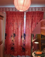 Minnie mouse curtains Width 52" Lengt 64" Lengh Pink thermal fully lined