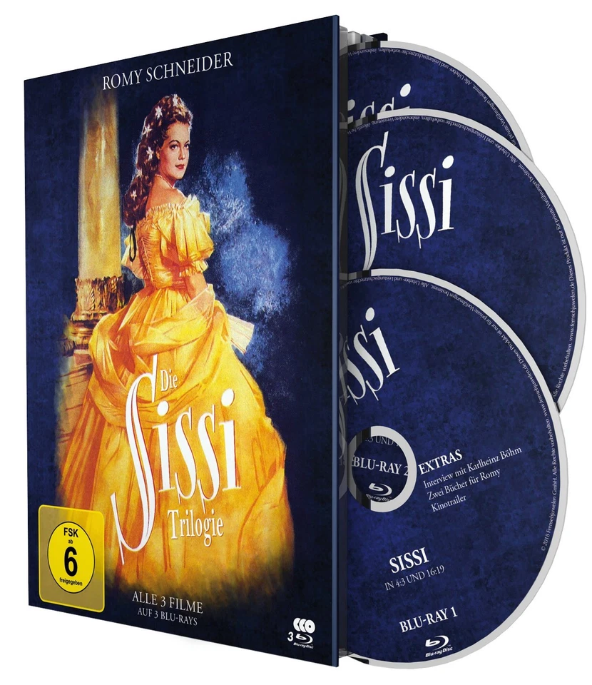 Sissi Trilogie - Special Edition Mediabook - Romy Schneider: Sissi 1-3 [Blu-ray] - Bild 3 von 4