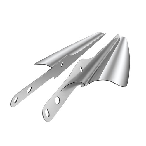 For Harley Touring 1995-2023 Front Fork Mount Wind Deflectors Windshield Chrome - Picture 13 of 17