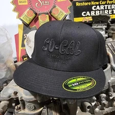 SO-CAL SPEED SHOP Fitted Flexfit HAT vtg Hot Rod Drag Racing auto ball cap Large
