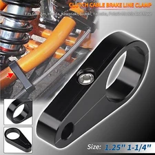 1.25"​ Handlebar Clutch Cable Brake Line Clamp For Harley Street Glide Sportster