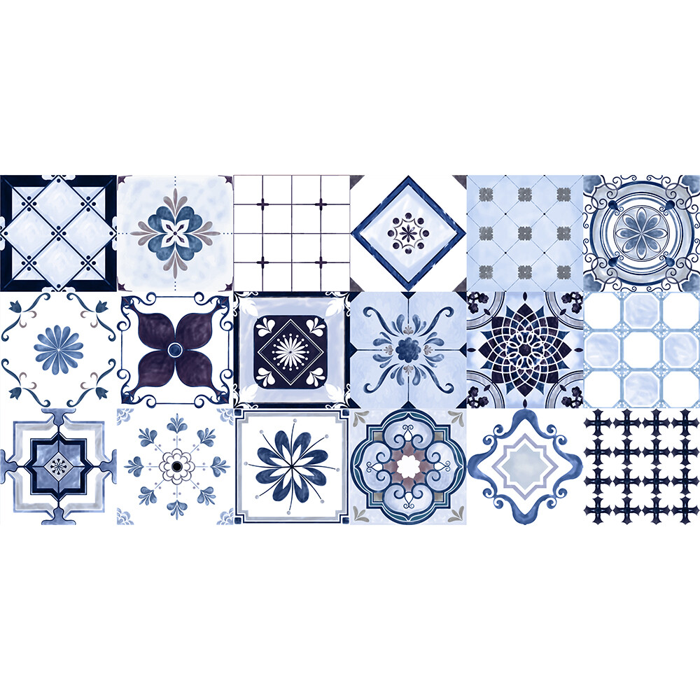 Alfombra Vinílica Azulejos Moqueta Decoración PVC Impreso Antideslizante Vintage