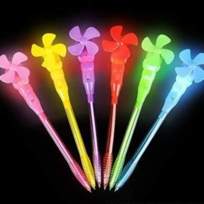 4 Wind Up Light Up Windmill Pens School Party Favors Arts Crafts Prize Goody Bag