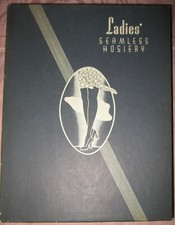 VTG LADIES SEAMLESS STOCKINGS HOSIERY 2 PR BEIGETONE 1519 Size 9 1/2 New in Box