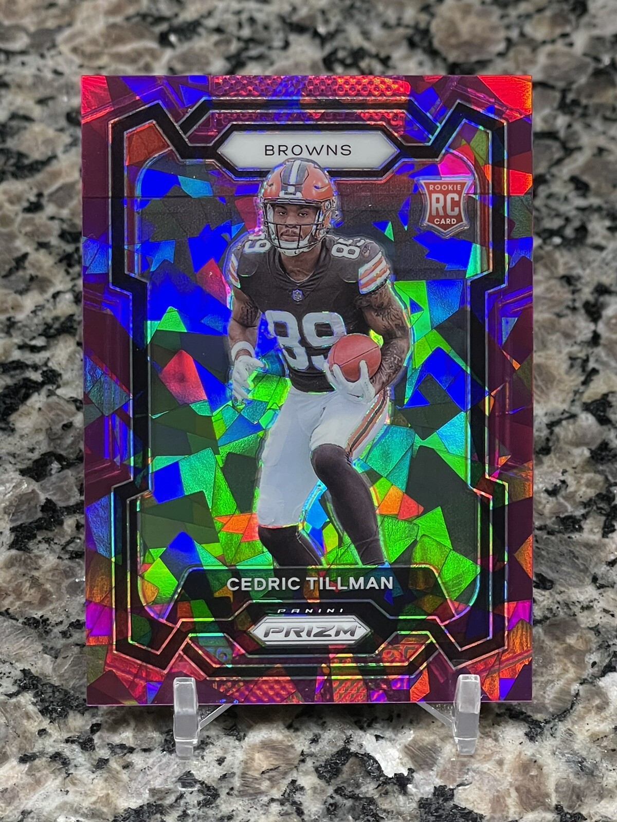 2023 Panini Prizm NFL Cedric Tillman RC #321! PURPLE ICE SP - #'d 118/225
