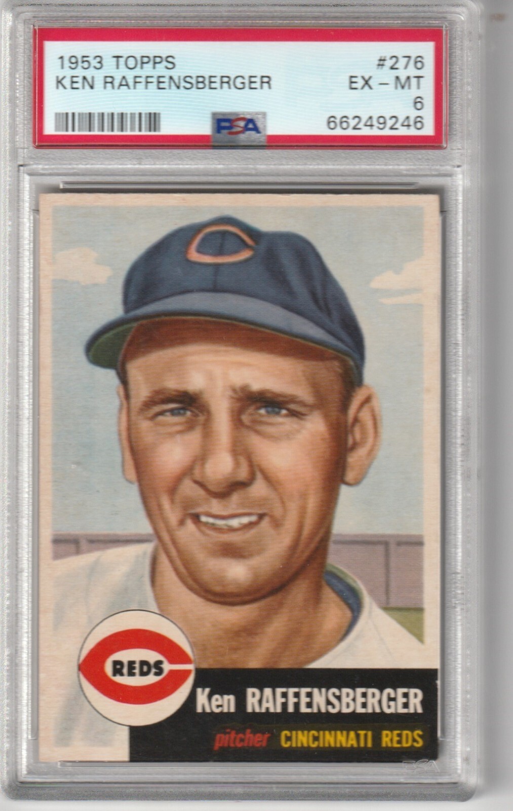 1953 Topps Ken Raffensberger #276, PSA EX-MT 6