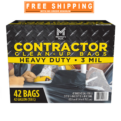 Member's Mark Commercial Contractor 42-Gallon Clean-Up Bags, 42 ct.