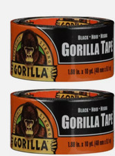 Gorilla Black 1.88 Inch X 10 Yard Duct Tape, Single Roll Pack of 2 