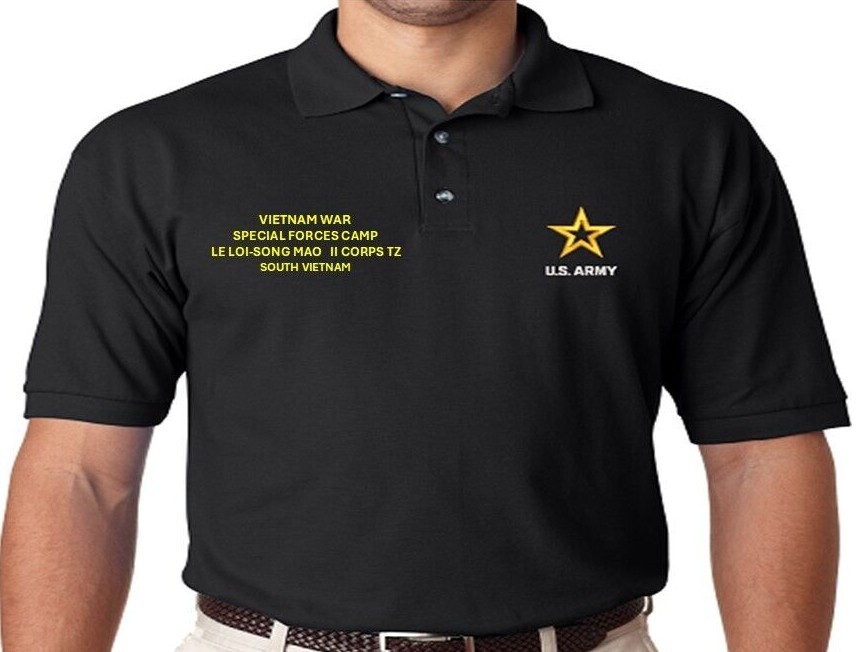 LE LOI-SONGMA *CAMPAMENTO DE FUERZAS ESPECIALES*VIETNAM* POLO BORDADO. LICENCIA OFICIAL