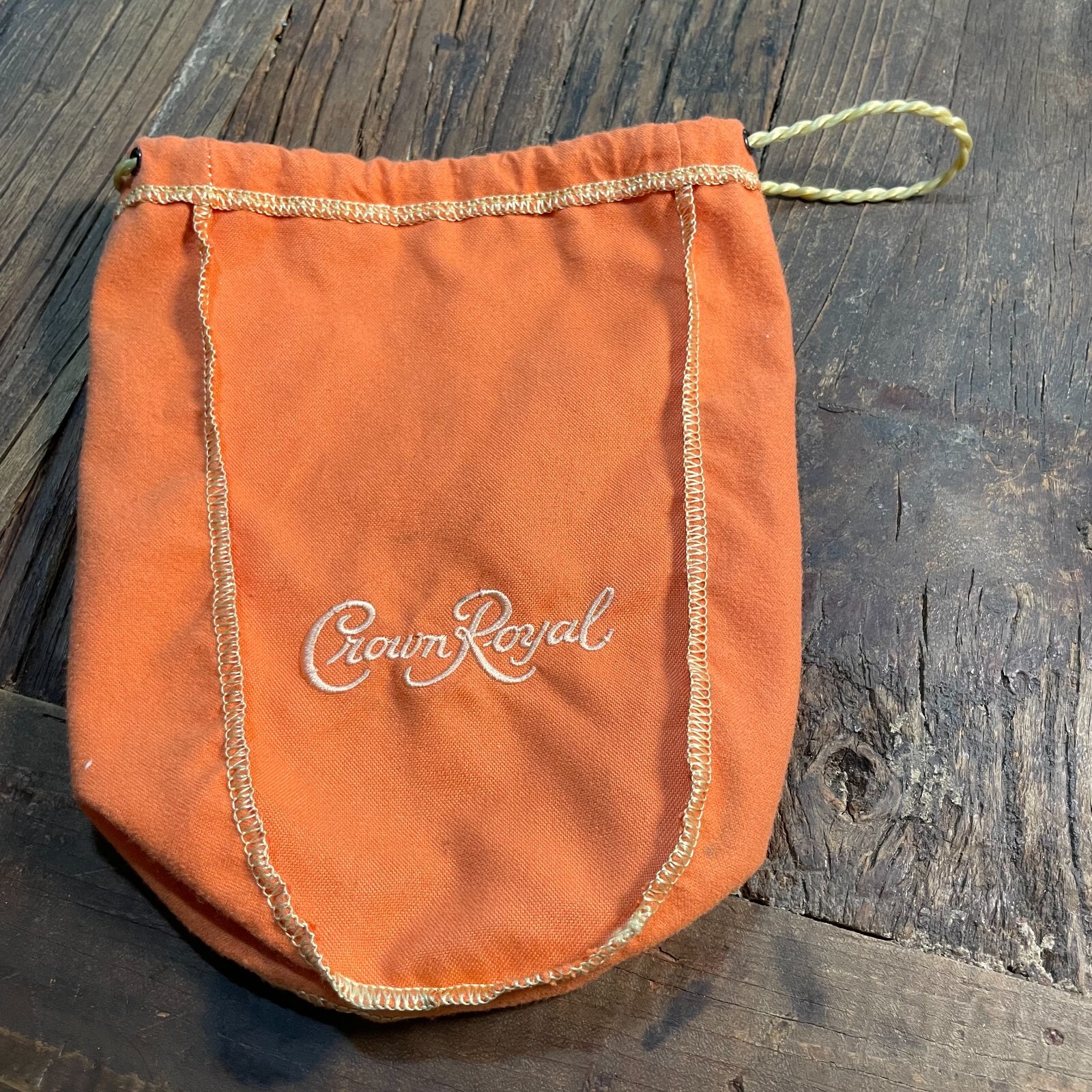 Crown Royal  Bag with Draw String Peach Logo Limited Edition 750 ml 9x7 Inch-image
