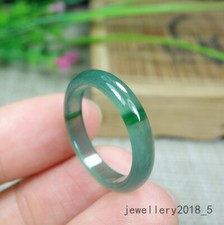 Certified Icy Green Burma 100 Natural A jadeite jade Ring    USA.8 