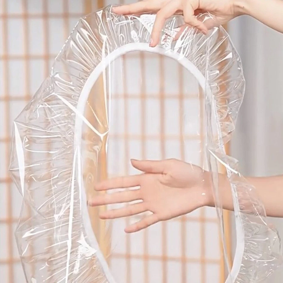 Transparent Round Elastic Tablecloth Table Cover TPU Waterproof Tablecloth η - Image 3 of 4