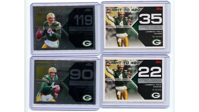2007 Brett Favre Flight to 420 ~ Lot of 4 cards ~ Green Bay Packers ~ NM/MT