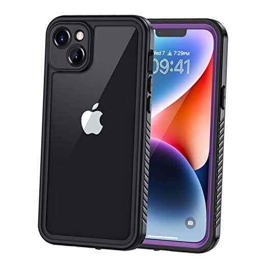 Lanhiem Case, IP68 Waterproof Dustproof Shockproof 14 Case for iPhone 14 Purple