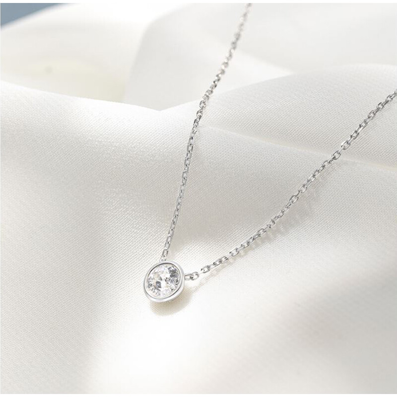 【J.ESTINA】★IU着用★WHITEMOND NECKLACE★925SILVER★ JESTINA Whitemond Silver925 Necklace Womens Gift Korea IU K
