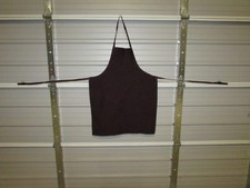 NEW HEAVY DUTY COTTON WORK APRON, 33" x 25", DARK CHOCOLATE J 