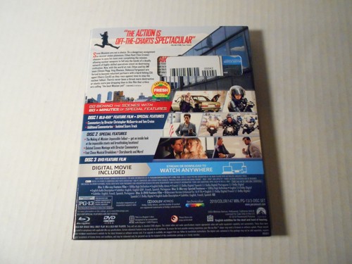 Mission Impossible Fallout ~ Blu-ray + DVD 2018 ~ Tom Cruise Blu Ray New Sealed - Foto 10 di 12