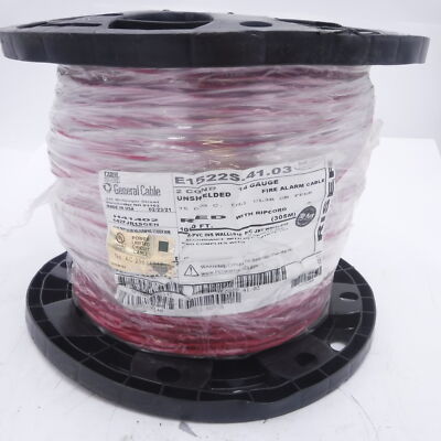 1000' Carol E1522S.41.03 FPLR Fire Alarm Cable Riser 14 AWG 2 Cond. | eBay