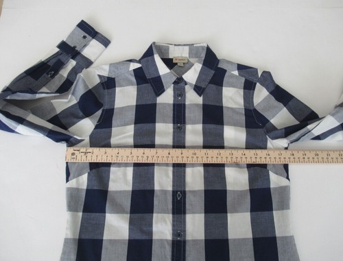 CREMIEUX Women's Long Sleeve Checker Blouse Shirt Size 2 or XS, Blue White NWOT - Picture 6 of 12