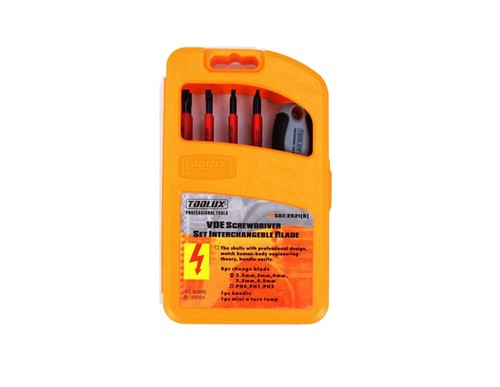 Expert 9-in-1 VDE Insulated IEC 60900 AC1000V Screwdriver Set:Slot Phillip Torch - Picture 4 of 5