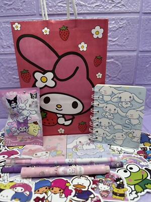 Geschenktüte Notizbuch Schreibwaren Hello Kitty Cinnamoroll Blind Gummi Textmarker