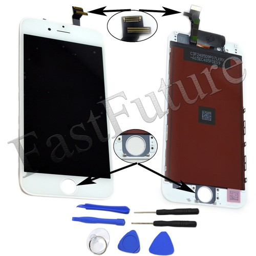 iPhone 6 4.7" LCD Digitizer Touch Screen Replacement Part with Tools White Black - 第 3/3 張圖片