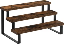 3 Tier Wooden Display Riser Stand Perfume Spice Rack Organizer Rustic Shelf 11.4