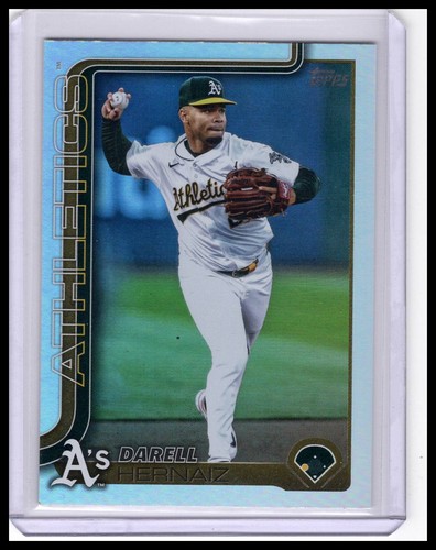 2025 Topps #695 Darell Hernaiz Rainbow Foil ATHLETICS