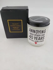 Younift Scented Candle 9oz Vanilla 40 Years Anniversary Funny Gift Soy Wax