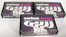 Certron MT40 Blank Mini Micro Cassette Tapes Minicassette Memotape Lot of 3 NEW