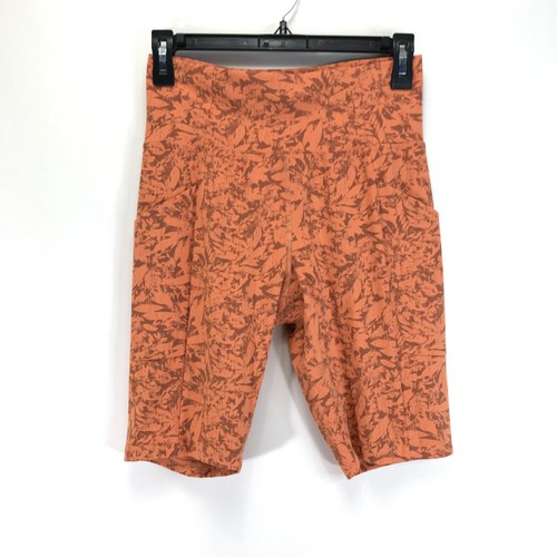 REI Co-op High Waisted Bike Shorts Women's Medium Orange Pockets Trail Cycling