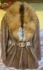 pelliccia visone Vintage color miele taglia xl Collo Volpe 🦊 Rossa o Lince