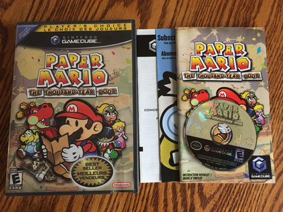 PAPER MARIO The Thousand Year Door Nintendo GameCube disc, case  and manual