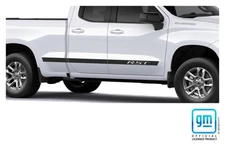 Chevy Silverado Matte Black RST Crew and Double Cab Body Side Decals 2019-2026