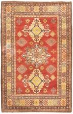 Traditional Vintage Hand-Knotted Oriental Carpet 4'0" x 6'5" Wool Area Rug