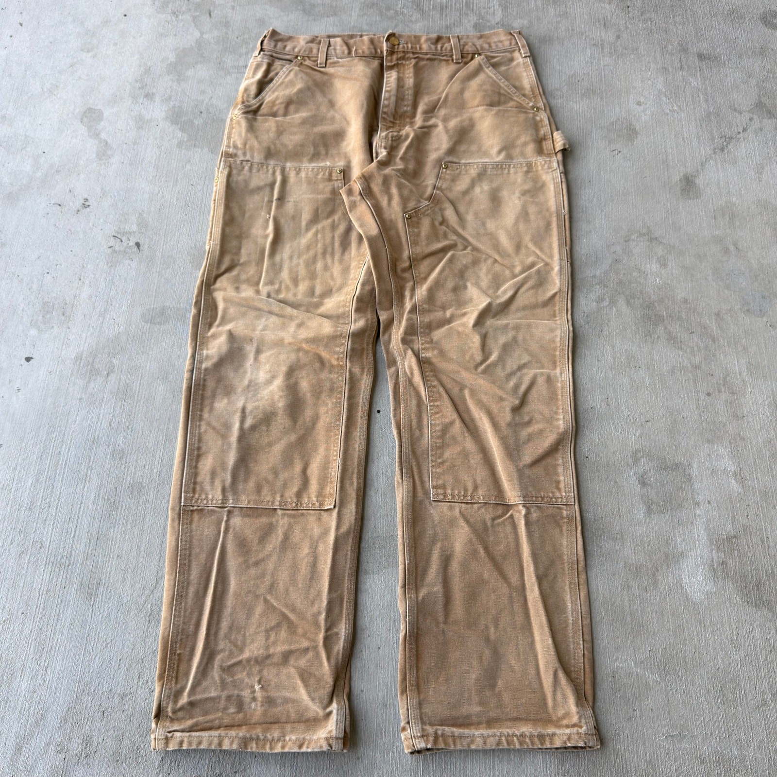 Vintage Y2K Carhartt brown double knee work wear carpenter pants