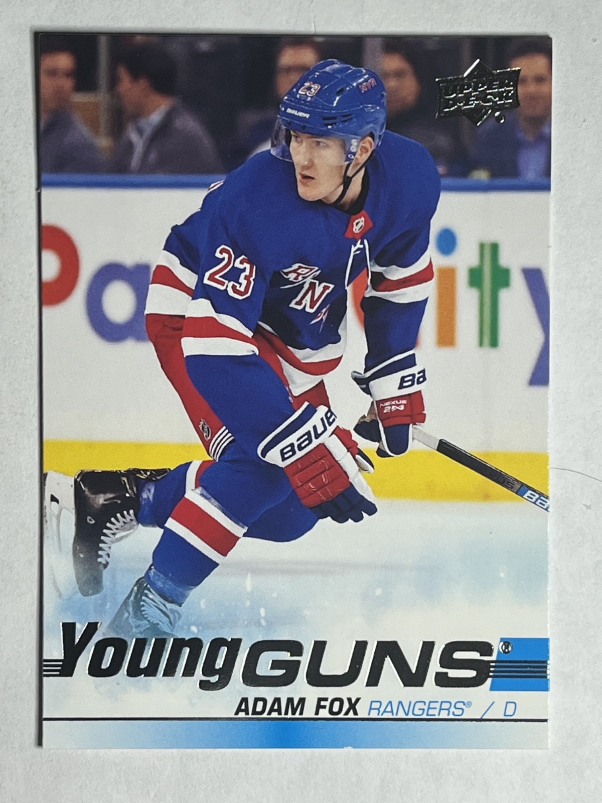 2019 Upper Deck Adam Fox Young Guns #228 RC